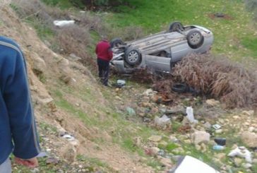 إصابة أربعة مواطنين خلال حادث سير ذاتي جنوب بيت لحم