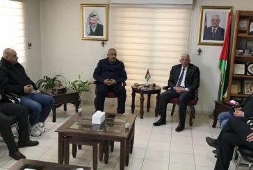 المحافظ حميد ومدير عام شرطة محافظة بيت لحم العقيد الحاج سبل حل الازمات المرورية بالريف الغربي