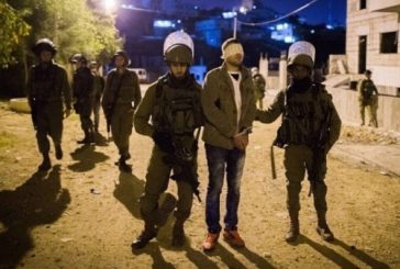 الخليل : الاحتلال يعتقل 12 مواطنا من مدينة الخليل
