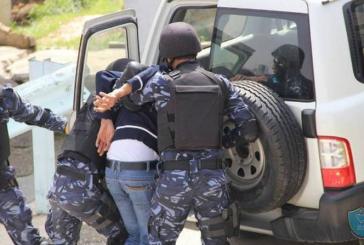 نابلس: الشرطة تقبض على مشتبه به بعدة قضايا سرقة وتهديد لمواطنين