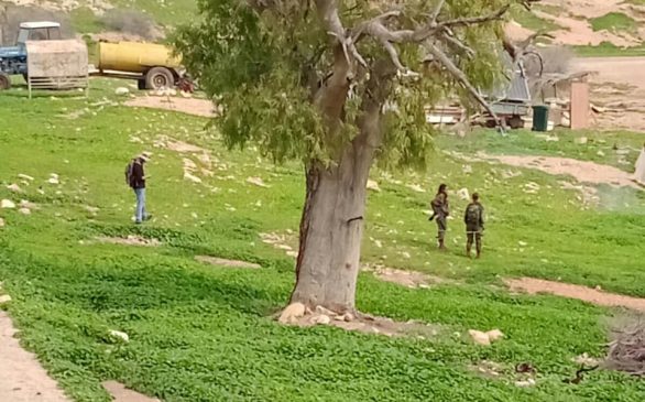 سلطة الاثار الاسرائيلية تتجول في مناطق المالح  في الاغوار الشمالية