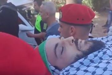 نابلس : تشييع جثمان الشهيد مالك حمدان في سالم