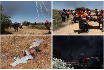 نابلس - 106إصابات خلال مواجهات مع الاحتلال في بيتا