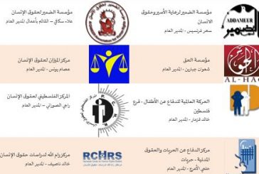 بيان صحفي صادر عن مجلس منظمات حقوق الإنسان الفلسطينية تضامناً مع المركز الفلسطيني لحقوق الإنسان