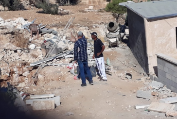 الاحتلال يسلم اخطارات بوقف العمل في بناء منازل بقرية التوانة
