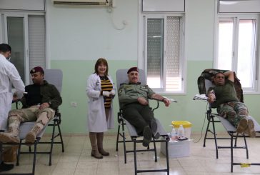 اريحا: هيئة التدريب العسكري تنظم حملة للتبرع بالدم بالتعاون مع وزارة الصحة الفلسطينية