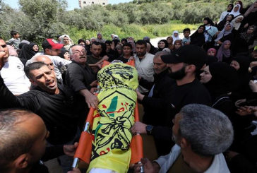 جنين- جماهير غفيرة في جنين تشيع جثمان الشهيد لطفي لبدي