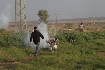 الاحتلال يطلق النار وقنابل الغاز شرق خان يونس