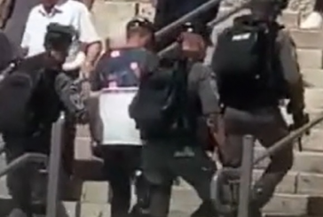 القدس-الاحتلال يعتقل شابا من منطقة باب العامود بالقدس