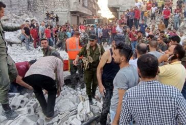 10 وفيات جراء انهيار مبنى سكني في حلب