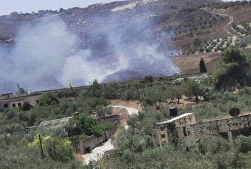 نابلس-مستوطنون يضرمون النار في أراضٍ جنوب نابلس