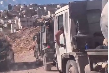 رام الله : الاحتلال يقتحم برقة شرق رام الله ويستولي على صهريج نضح مياه عادمة