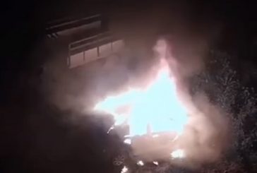 نابلس-مستعمرون يحرقون منزلا ومركبة في برقة بنابلس