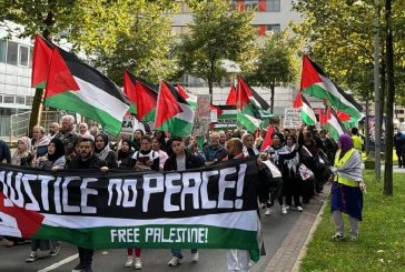 الجالية الفلسطينية بمدينة بريمن الألمانية تنظم مسيرة استنكارا لاستمرار العدوان على غزة والضفة