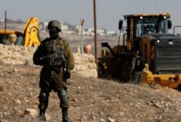 سلفيت : الاحتلال يواصل تجريف أراضٍ واقتلاع أشجار زيتون