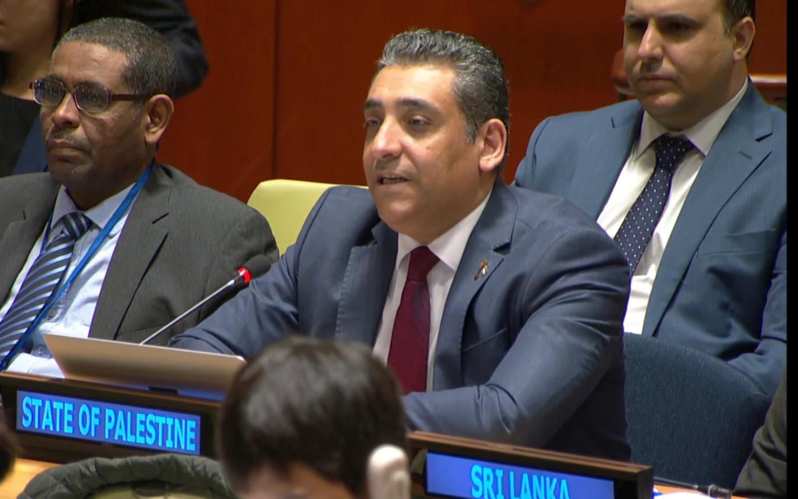 السفير عوض الله: دولة فلسطين العنوان العريض للاجتماع التحضيري للمؤتمر الدولي الخاصة بتنفيذ حل الدولتين