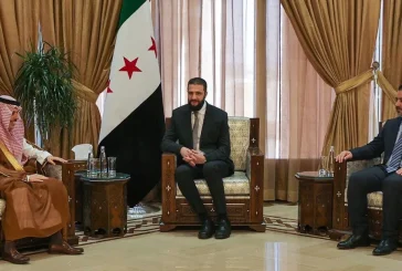 الشرع يستقبل وزير الخارجية السعودي والوفد المرافق في دمشق