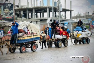 صور- غارات إسرائيلية مكثفة تدفع بسكان شرق رفح للنزوح نحو الغرب