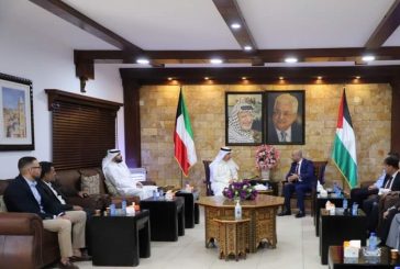 حمايل يستقبل سفير دولة الكويت غير المقيم في دولة فلسطين