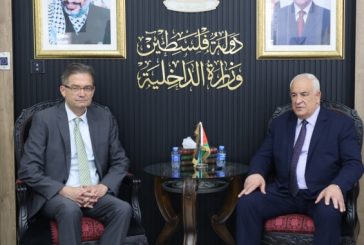 وزير الداخلية يلتقي رئيس مكتب تمثيل المانيا لدى دولة فلسطين