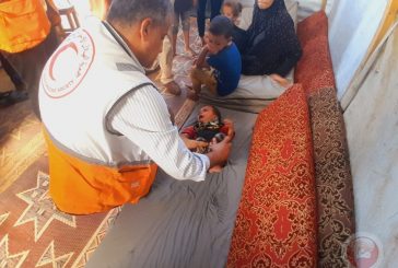 الهلال الأحمر يساند أول حالة شلل في غزة ويتحرك نحو تطعيم أطفال خانيونس