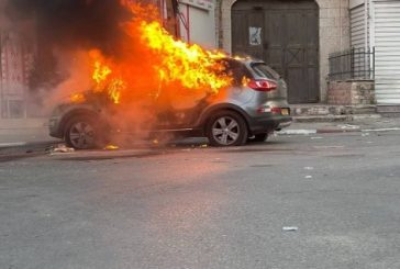 شاهد- شبان يحرقون مركبة مستوطن في بلدة ابوديس
