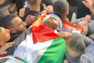 تشييع جثمان الشهيد مصطفى مشة في مخيم بلاطة