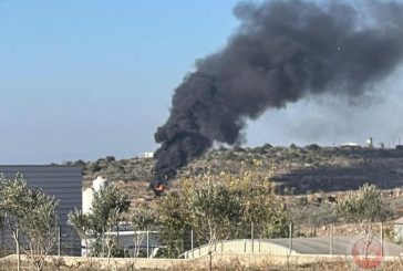 مستوطنون يحرقون غرفة زراعية في سلفيت