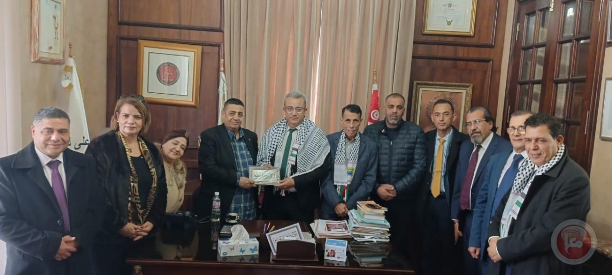 اللواء النتشة يطلع عميد الهيئة الوطنية للمحامين بتونس على الاوضاع الفلسطينية