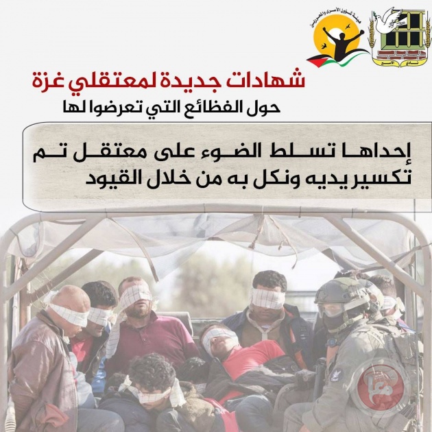 شهادات جديدة لمعتقلي غزة حول الفظائع التي تعرضوا لها