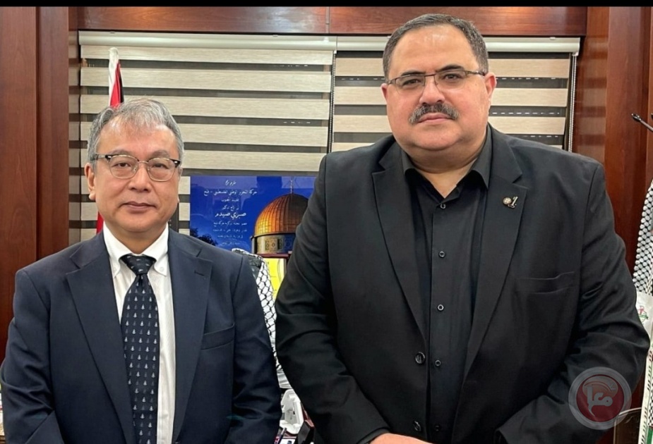 صيدم يستقبل ممثل اليابان الجديد لدى دولة فلسطين