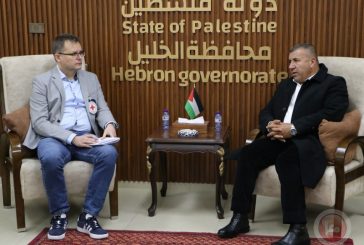 محافظ الخليل يستقبل مدير الصليب الجديد ويبحث معه أوضاع المحافظة