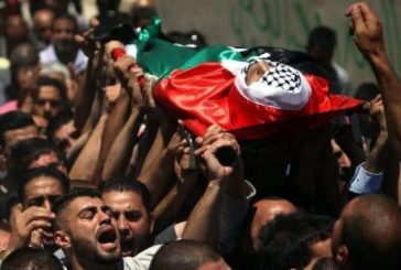 تشييع جثمان الشهيد أحمد عواد في دير الغصون شمال طولكرم