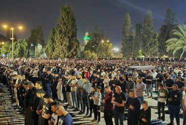100 ألف مصل يؤدون العشاء والتراويح في المسجد الأقصى المبارك