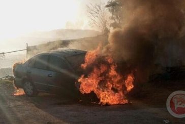 مستوطنون يضرمون النيران بمنزل جنوب شرق الخليل ويسرقون محاصيل زراعية