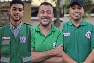 استشهاد ثلاثة مسعفين بقصف الاحتلال على غزة