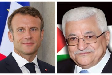 الرئيس عباس يرحب بقرار الرئيس ماكرون وبحث دول العالم الاعتراف بفلسطين