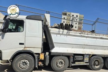 ضبط 34 طن مخلفات بناء قادمة من إسرائيل في محافظة قلقيلية