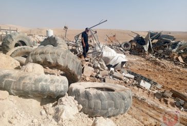 محدث: الاحتلال يهدم غرفا سكنية وبئري مياه في قرية الفخيت بمسافر يطا