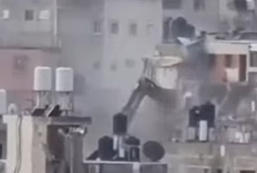 شاهد- الاحتلال يبدأ بهدم 25 مبنى في مخيم نور شمس