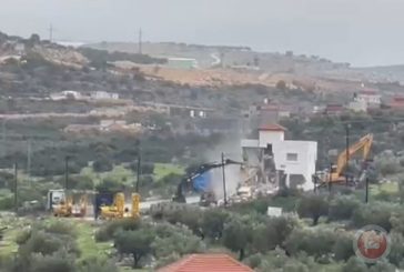 الاحتلال يشرع بهدم منزل مأهول في كفر الديك غرب سلفيت