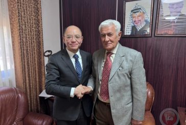 عباس زكي يودّع السفير الصيني بمناسبة انتهاء مهامه الرسمية في فلسطين