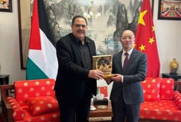 صيدم يودع السفير الصيني في رام الله ويؤكد عمق العلاقات الفلسطينية–الصينية