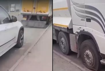 فيديو- مستوطنون يعطبون إطارات شاحنات ومركبات في صور باهر