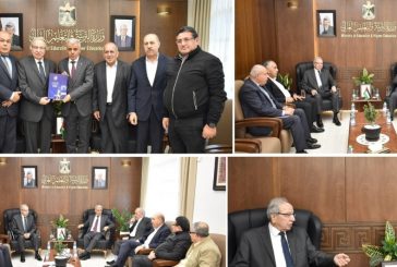 برهم يبحث مع وفد من مجلس أمناء جامعة نابلس التقنية سبل تطوير الجامعة والارتقاء بها