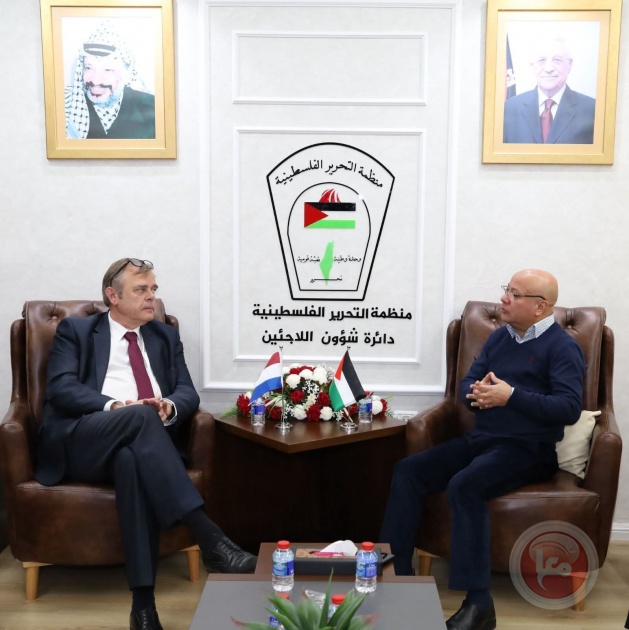 أبو هولي يبحث مع السفير الهولندي سبل دعم الاونروا وحماية ولايتها من مخاطر الاستهداف الوجودي