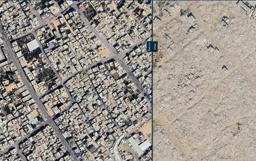 فيديو يكشف حجم الدمار في حي الشابورة جنوب غزة