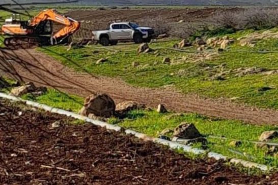 طوباس : الاحتلال يدمر خطوط مياه ومحاصيل زراعية شرق طمون