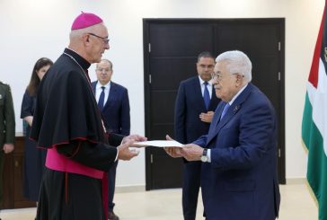 الرئيس يتقبل أوراق اعتماد ممثل البعثة البابوية في القدس