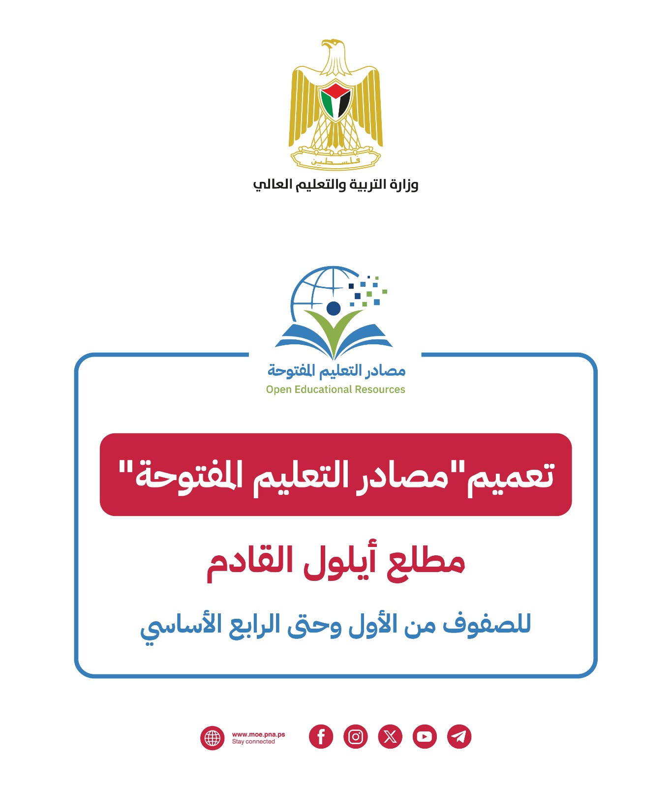 “التربية” تعلن تعميم “مصادر التعليم المفتوحة” مطلع أيلول المقبل